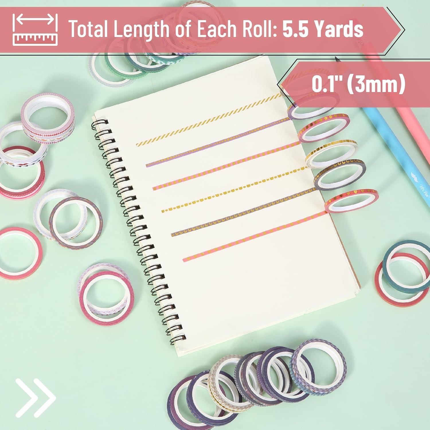 imageMr Pen Washi Tape Set 21 Roll Boho Design Decorative Tape Washi Tapes Cute Washi Tape Cute Tape Colored Tape Scrapbook Tape Washi Tape Cute Washi Tape for Journaling Craft TapeGold Foil Print