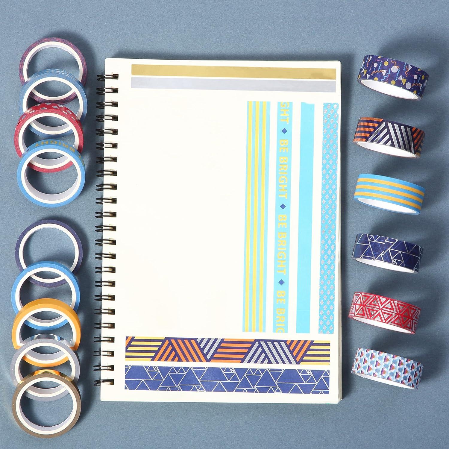 imageMr Pen Washi Tape Set 21 Roll Boho Design Decorative Tape Washi Tapes Cute Washi Tape Cute Tape Colored Tape Scrapbook Tape Washi Tape Cute Washi Tape for Journaling Craft TapeGeometric Groove