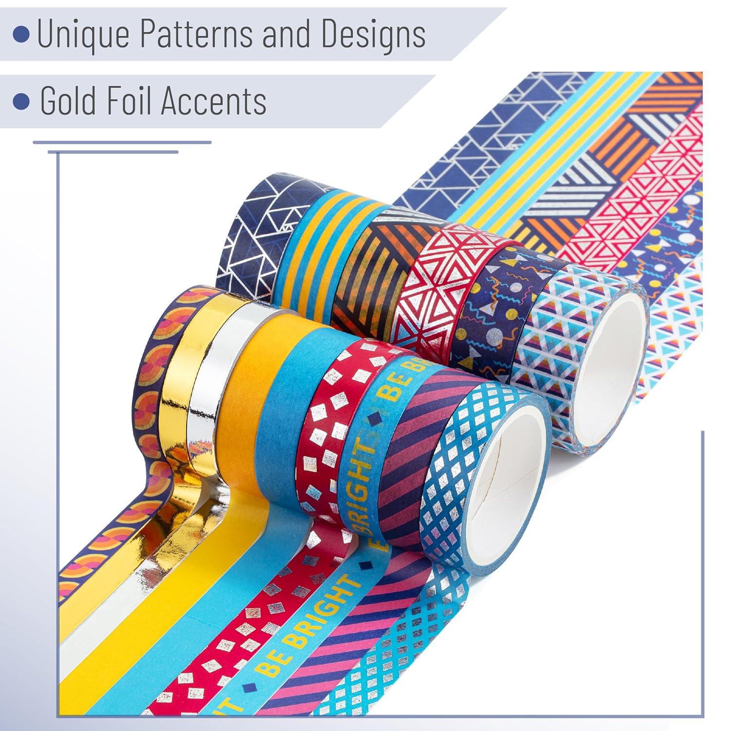 imageMr Pen Washi Tape Set 21 Roll Boho Design Decorative Tape Washi Tapes Cute Washi Tape Cute Tape Colored Tape Scrapbook Tape Washi Tape Cute Washi Tape for Journaling Craft TapeGeometric Groove