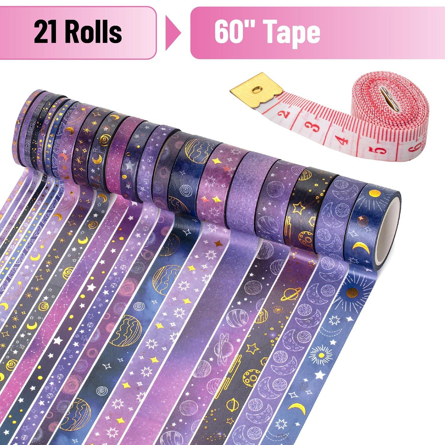 imageMr Pen Washi Tape Set 21 Roll Boho Design Decorative Tape Washi Tapes Cute Washi Tape Cute Tape Colored Tape Scrapbook Tape Washi Tape Cute Washi Tape for Journaling Craft TapeOuter Space