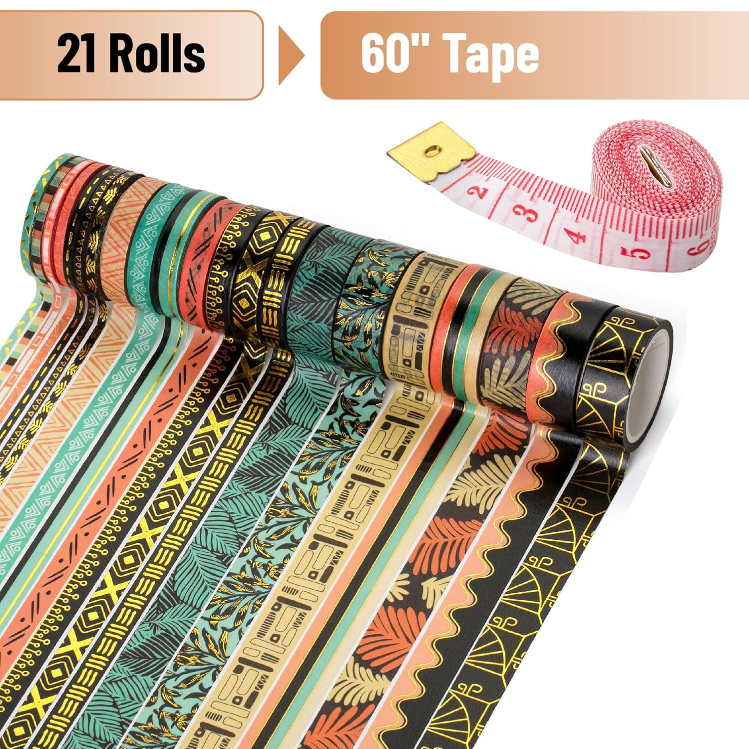 imageMr Pen Washi Tape Set 21 Roll Boho Design Decorative Tape Washi Tapes Cute Washi Tape Cute Tape Colored Tape Scrapbook Tape Washi Tape Cute Washi Tape for Journaling Craft TapeEthnic Elegance