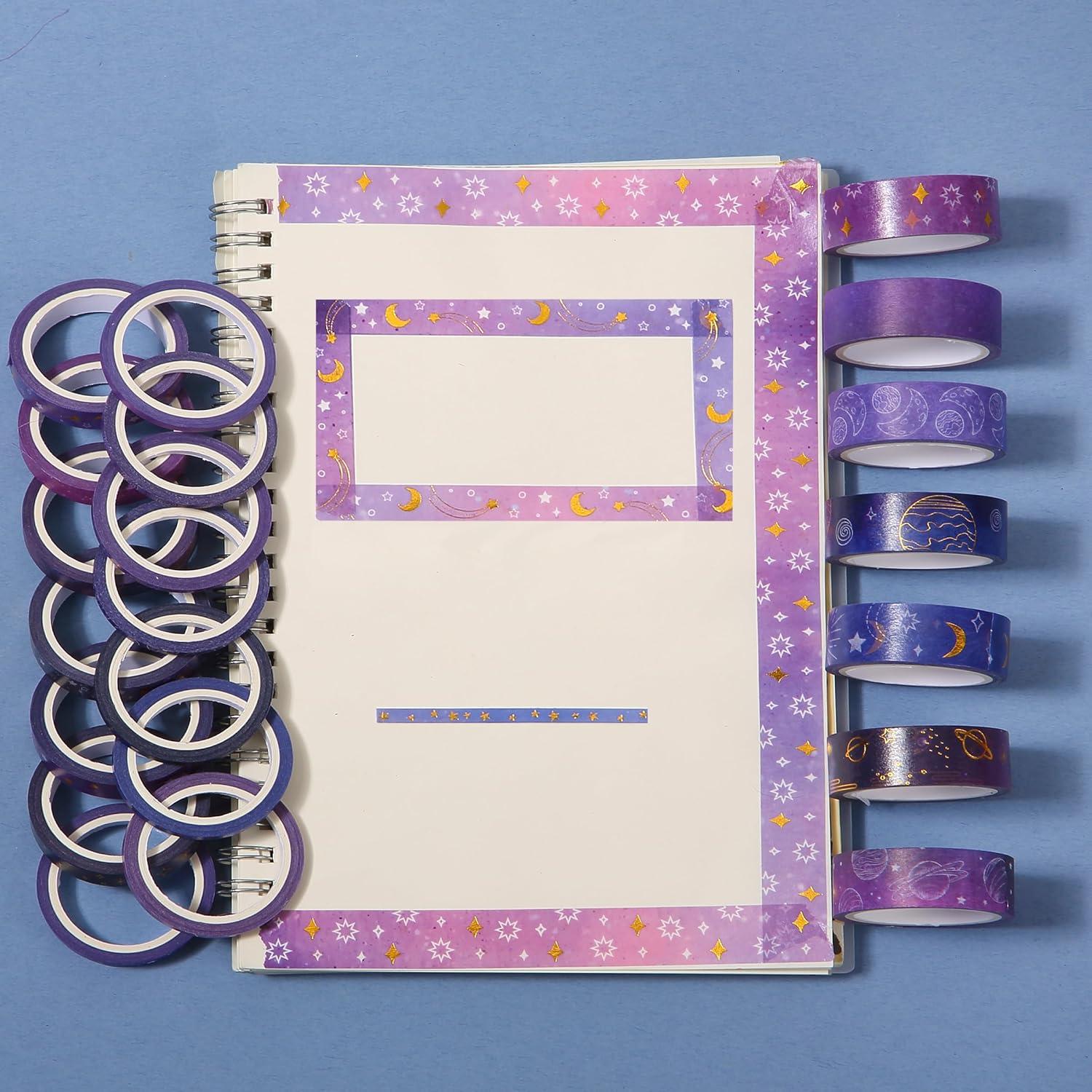 imageMr Pen Washi Tape Set 21 Roll Boho Design Decorative Tape Washi Tapes Cute Washi Tape Cute Tape Colored Tape Scrapbook Tape Washi Tape Cute Washi Tape for Journaling Craft TapeOuter Space