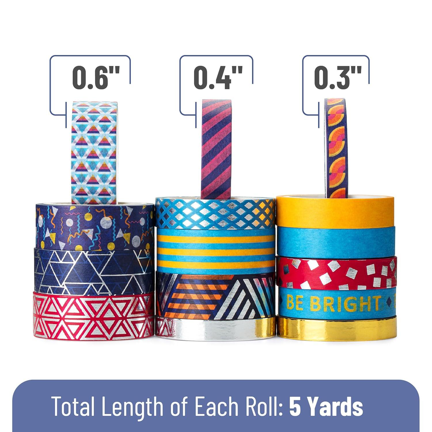 imageMr Pen Washi Tape Set 21 Roll Boho Design Decorative Tape Washi Tapes Cute Washi Tape Cute Tape Colored Tape Scrapbook Tape Washi Tape Cute Washi Tape for Journaling Craft TapeGeometric Groove