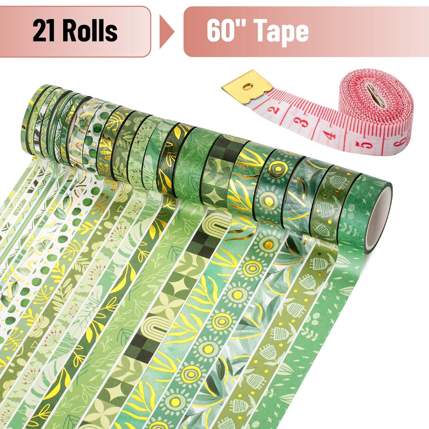 imageMr Pen Washi Tape Set 21 Roll Boho Design Decorative Tape Washi Tapes Cute Washi Tape Cute Tape Colored Tape Scrapbook Tape Washi Tape Cute Washi Tape for Journaling Craft TapeGreenery Summer