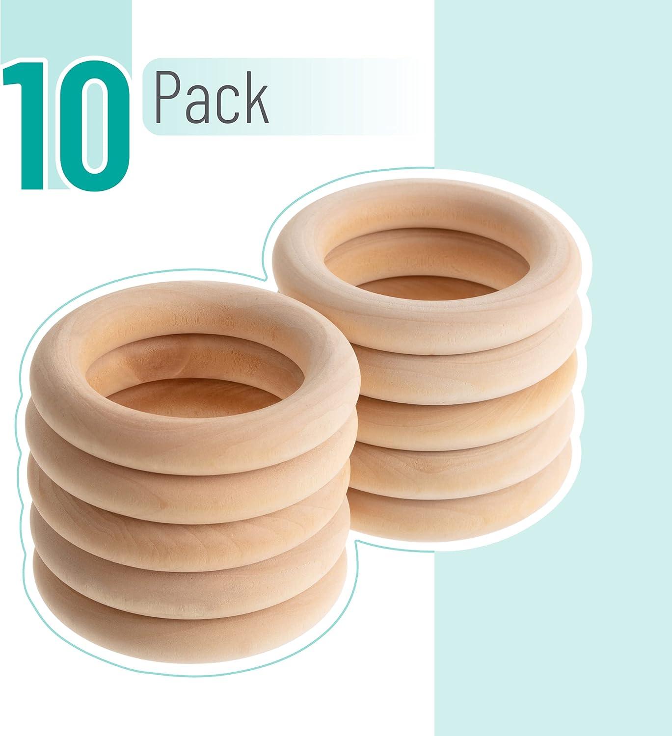 imageMr Pen Wooden Rings 27quot 10 Pack Wooden Rings for Crafts Wood Rings Macrame Rings Wood Rings for Crafts Wooden Ring Wooden Rings for Macrame Craft Rings Wood Ring Wood Teething Ring