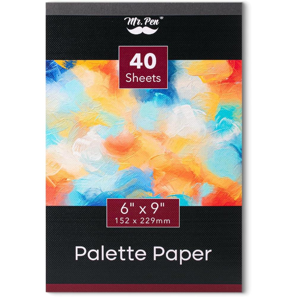imageMr Pen Palette Paper Paint Pad 9quotx12quot 40 Sheets Acrylic Paint Paper Drawing Paper Painting Paper Disposable Paint Palette Paper Oil Paint Palette Watercolor Palette Paper6 x 9