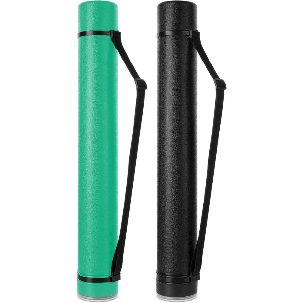 imageMr Pen Poster Tube 25quot to 40quot Extendable Poster Tube with Strap Poster Carrying Case Telescoping Tube Art ampamp Poster Transport Tubes Poster Tubes for Storage Poster Holder Tube Blueprint TubeBlack and Green