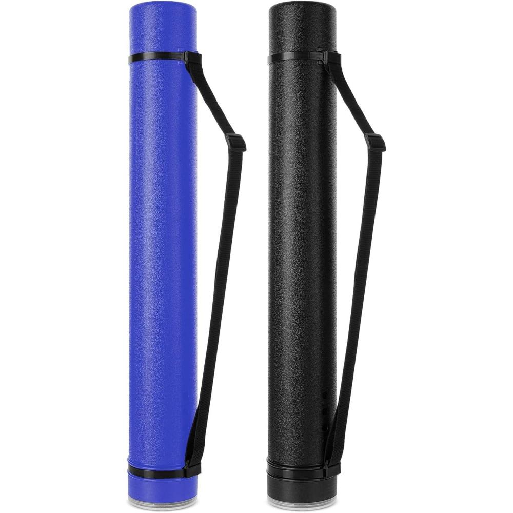 imageMr Pen Poster Tube 25quot to 40quot Extendable Poster Tube with Strap Poster Carrying Case Telescoping Tube Art ampamp Poster Transport Tubes Poster Tubes for Storage Poster Holder Tube Blueprint TubeBlack and Blue
