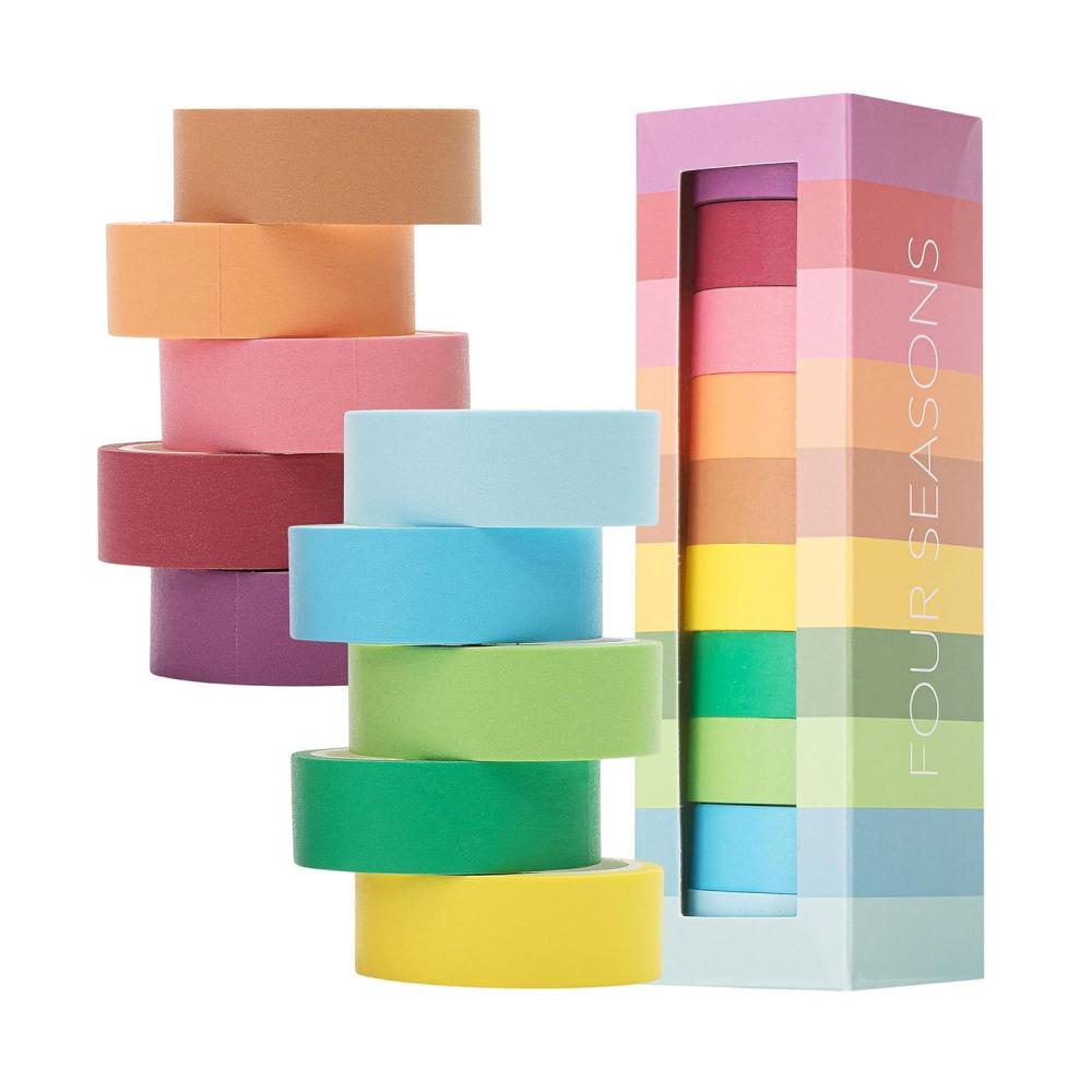 imageMr Pen Washi Tape Set 10 Pack Decorative Tape Washi Tapes Colored Tape Scrapbook Tape Scrapbook Washi Tape for Journaling Craft Tape Washy Tape WashyTapeFour Seasons