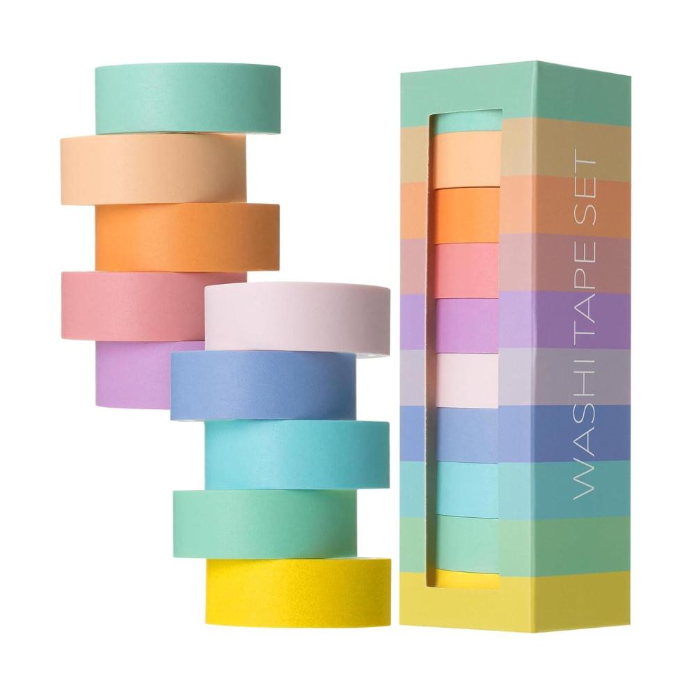 imageMr Pen Washi Tape Set 10 Pack Decorative Tape Washi Tapes Colored Tape Scrapbook Tape Scrapbook Washi Tape for Journaling Craft Tape Washy Tape WashyTapePastel Harmony