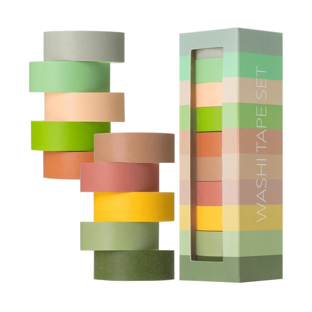 imageMr Pen Washi Tape Set 10 Pack Decorative Tape Washi Tapes Colored Tape Scrapbook Tape Scrapbook Washi Tape for Journaling Craft Tape Washy Tape WashyTapeEarthy Tones