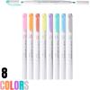 imageMr Pen Double Tip Highlighters Fine ampamp Chisel Tip Neon ampamp Pastel Colors 8 Pack Planner Markers Highlighters for Bible Journaling