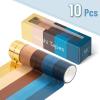 imageMr Pen Washi Tape Set 10 Pack Decorative Tape Washi Tapes Colored Tape Scrapbook Tape Scrapbook Washi Tape for Journaling Craft Tape Washy Tape WashyTapeTerra Nova Palette