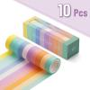 imageMr Pen Washi Tape Set 10 Pack Decorative Tape Washi Tapes Colored Tape Scrapbook Tape Scrapbook Washi Tape for Journaling Craft Tape Washy Tape WashyTapePastel Harmony