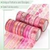 imageMr Pen Washi Tape Set 21 Roll Boho Design Decorative Tape Washi Tapes Cute Washi Tape Cute Tape Colored Tape Scrapbook Tape Washi Tape Cute Washi Tape for Journaling Craft TapeFloral Pink