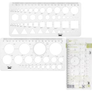 imageMr Pen Circle Templates  Large ampamp Small Sizes Circle Stencil ampamp Ruler for Drafting ampamp DrawingCircle  Hexagons  Squares  Triangles Template