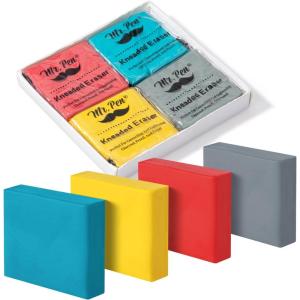 imageMr Pen Kneaded Eraser Erasers for Drawing 16 Pack Artist Eraser Kneaded Erasers for Artists Kneadable Erasers Drawing Erasers Art Erasers Putty Eraser Erasers for Sketching Rubber ErasersYellow  Blue  Red  Gray