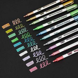 imageMr Pen Metallic Paint Markers 10 Colors Metallic Markers for Black Paper Pens to Write on Black Paper Metallic Pens Scrapbook Markers Metalic Markers Metallic Pen Metallic Marker Pens