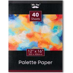 imageMr Pen Palette Paper Paint Pad 9quotx12quot 40 Sheets Acrylic Paint Paper Drawing Paper Painting Paper Disposable Paint Palette Paper Oil Paint Palette Watercolor Palette Paper12 x 16