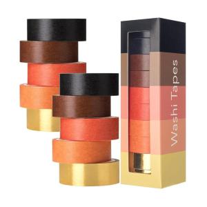 imageMr Pen Washi Tape Set 10 Pack Decorative Tape Washi Tapes Colored Tape Scrapbook Tape Scrapbook Washi Tape for Journaling Craft Tape Washy Tape WashyTapeFiery Horizon