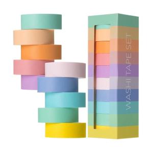 imageMr Pen Washi Tape Set 10 Pack Decorative Tape Washi Tapes Colored Tape Scrapbook Tape Scrapbook Washi Tape for Journaling Craft Tape Washy Tape WashyTapePastel Harmony