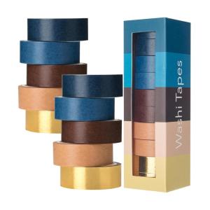 imageMr Pen Washi Tape Set 10 Pack Decorative Tape Washi Tapes Colored Tape Scrapbook Tape Scrapbook Washi Tape for Journaling Craft Tape Washy Tape WashyTapeTerra Nova Palette