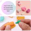 imageMr Pen Food Erasers Erasers 30Pcs Puzzle Erasers Take Apart Erasers Fruit Erasers Pull Apart Erasers Erasers for Kids Fun Erasers Gifts for Kids Easter Egg FillersBright 2