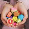 imageMr Pen Food Erasers Erasers 30Pcs Puzzle Erasers Take Apart Erasers Fruit Erasers Pull Apart Erasers Erasers for Kids Fun Erasers Gifts for Kids Easter Egg FillersBright 1