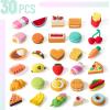 imageMr Pen Food Erasers Erasers 30Pcs Puzzle Erasers Take Apart Erasers Fruit Erasers Pull Apart Erasers Erasers for Kids Fun Erasers Gifts for Kids Easter Egg FillersBright 2