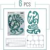 imageMr Pen French Curve Large Circle Template and Ellipse Template 6 Pc Curve Ruler Drawing Tools Drafting Tools Geometry Template Drawing Templates Architectural Templates Journaling Supplies