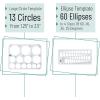 imageMr Pen French Curve Large Circle Template and Ellipse Template 6 Pc Curve Ruler Drawing Tools Drafting Tools Geometry Template Drawing Templates Architectural Templates Journaling Supplies