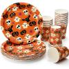 imageMr Pen Halloween Party Set 48 Pcs  Plates ampamp Cups Dessert TablewareGhost and Pumpkin Set