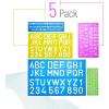 imageMr Pen Letters and Numbers Alphabet Templates Letter Stencils Pack of 5