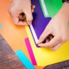 imageMr Pen Pastel Poly File Folders 13 Cut Tab 6 Pack Letter Size Colored Letter Office Supplies File FoldersBright Colors