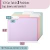 imageMr Pen Pastel Poly File Folders 13 Cut Tab 6 Pack Letter Size Colored Letter Office Supplies File FoldersMorandi Colors