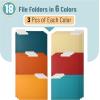 imageMr Pen Pastel Poly File Folders 13 Cut Tab 6 Pack Letter Size Colored Letter Office Supplies File FoldersRetro Colors