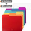 imageMr Pen Pastel Poly File Folders 13 Cut Tab 6 Pack Letter Size Colored Letter Office Supplies File FoldersVibrant Colors