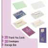 imageMr Pen Thank You Cards 20 Pack Thank You Cards with Envelopes Blank Thank You Cards Assorted Cards Thank You Notes Cards Thank You Cards Pack Thank You Card Thank You Note Blank InsideGreenery Purple Design