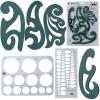 imageMr Pen French Curve Large Circle Template and Ellipse Template 6 Pc Curve Ruler Drawing Tools Drafting Tools Geometry Template Drawing Templates Architectural Templates Journaling Supplies