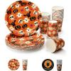 imageMr Pen Halloween Party Set 48 Pcs  Plates ampamp Cups Dessert TablewareGhost and Pumpkin Set