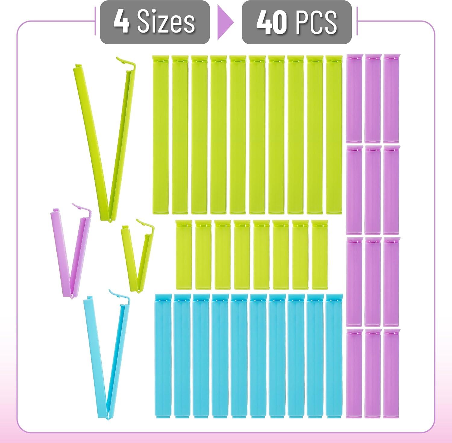 imageMr Pen Food Bag Sealing Clips 40pcs 4 Sizes Colorful Chip Clips Bag Clips Food Clips Bag Clips for Food Chip Clip Bag Clips for Chips Clips Chip Bag Clip Clips for Chips and Other Food Bags