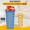 imageMr Pen Shaker Bottles for Protein Mixes 28 oz Protein Shaker Bottle with Wire Whisk Ball Shaker Cup Mixer Bottle Protein Shake Bottles Protein Bottle Protein Shake BottleBlue With Orange Top
