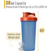 imageMr Pen Shaker Bottles for Protein Mixes 28 oz Protein Shaker Bottle with Wire Whisk Ball Shaker Cup Mixer Bottle Protein Shake Bottles Protein Bottle Protein Shake BottleBlue With Orange Top