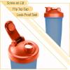 imageMr Pen Shaker Bottles for Protein Mixes 28 oz Protein Shaker Bottle with Wire Whisk Ball Shaker Cup Mixer Bottle Protein Shake Bottles Protein Bottle Protein Shake BottleBlue With Orange Top
