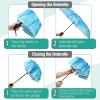 imageMr Pen Windproof Travel Umbrella Automatic Umbrellas for Rain CompactBlue Monstera