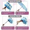 imageMr Pen Windproof Travel Umbrella Automatic Umbrellas for Rain CompactBlue Stripes