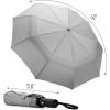 imageMr Pen Windproof Travel Umbrella Automatic Umbrellas for Rain CompactCool Gray