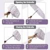 imageMr Pen Windproof Travel Umbrella Automatic Umbrellas for Rain CompactWhite Polka Dots