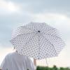 imageMr Pen Windproof Travel Umbrella Automatic Umbrellas for Rain CompactWhite Polka Dots