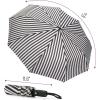 imageMr Pen Windproof Travel Umbrella Automatic Umbrellas for Rain CompactZebra Stripes